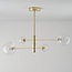 Designer ceiling light Stiri 4-light gold with transparent glass