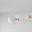 Designer ceiling light Stiri 4-light gold with transparent glass