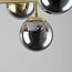 8-light ceiling light Osem - gold with smoked glass