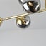 8-light ceiling light Osem - gold with smoked glass