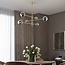 Sest ceiling lamp in Gold with smoked glass, 6-light