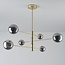 Sest ceiling lamp in Gold with smoked glass, 6-light