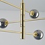 Sest ceiling lamp in Gold with smoked glass, 6-light