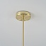 6-light ceiling light Sest - gold with smoked glass