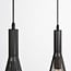 Industrial 3-light pendant lamp Sofia in black metal