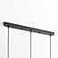 Industrial 3-light pendant lamp Sofia in black metal