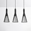 Industrial 3-light pendant lamp Sofia in black metal
