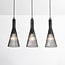 Industrial 3-light pendant lamp Sofia in black metal