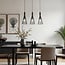 Industrial 3-light pendant lamp Sofia in black metal
