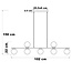 Hanging lamp with frosted glass, 7-bulb - Syv