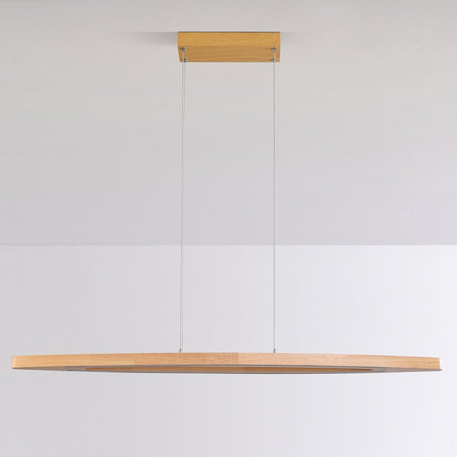 Wooden pendant light Jimmy with integrated LED, dimmable