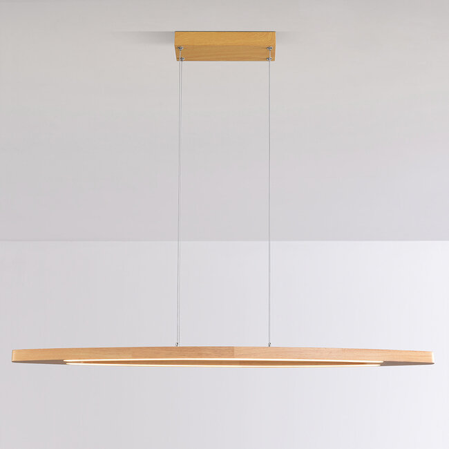 Wooden pendant light Jimmy with integrated LED, dimmable