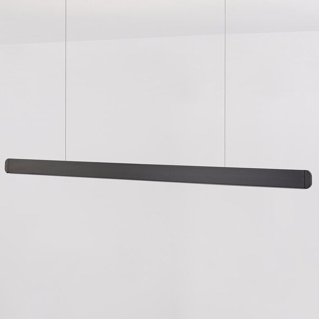 pendant light Devin - slim elongated with integrated LED, black