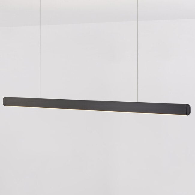 pendant light Devin - slim elongated with integrated LED, black