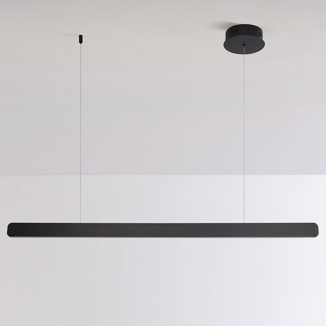 pendant light Devin - slim elongated with integrated LED, black
