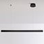 pendant light Devin - slim elongated with integrated LED, black
