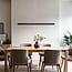 pendant light Devin - slim elongated with integrated LED, black