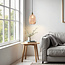 Pendant light with ribbed amber glass, 1-bulb - Riley