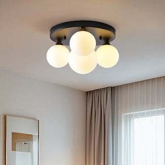 Ceiling light Taira with 4 frosted glass shades