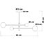 4-light ceiling light Stiri - opal glass and black