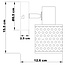 1-light ceiling light Fori - black with honeycomb design
