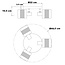 Rattan ceiling light, 3 spots - Besi