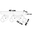 Ceiling light with smoked glass, 3-bulb - Maud