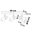 Ceiling light with smoked glass, 3-bulb - Elias