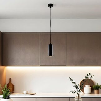 Harper adjustable hanging lamp - black