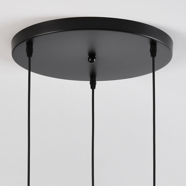 3-light designer pendant light Verona - clear glass