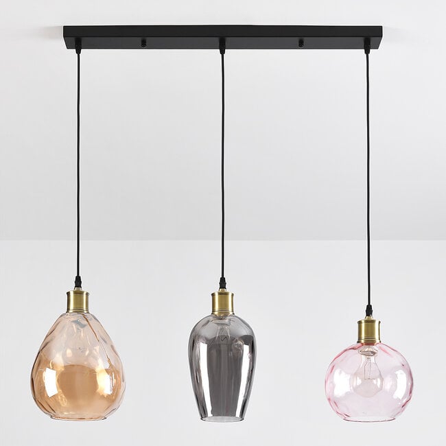 Pendant lamp with different colours and bulging detail - Vanessa