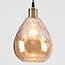 3-light pendant light Vanessa with curved glass - amber, light grey and light pink