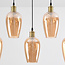 Pendant light with amber glass, 5-bulb - Valerie