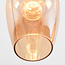 5-light pendant light Valerie - amber glass