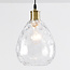 Designer pendant lamp in clear glass with bulge, 3-light - Verona