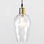 Designer pendant lamp in clear glass with bulge, 3-light - Verona