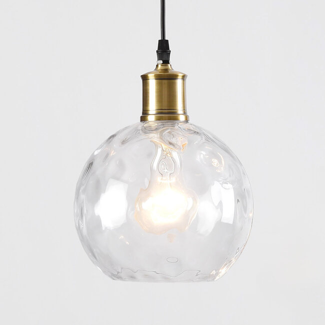 3-light designer pendant light Verona - clear glass