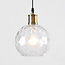 Designer pendant lamp in clear glass with bulge, 3-light - Verona