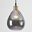 3-light pendant light Vanessa - curved smoked grey glass
