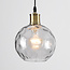 Pendant light with various coloured glass, 3-bulb - Lotte