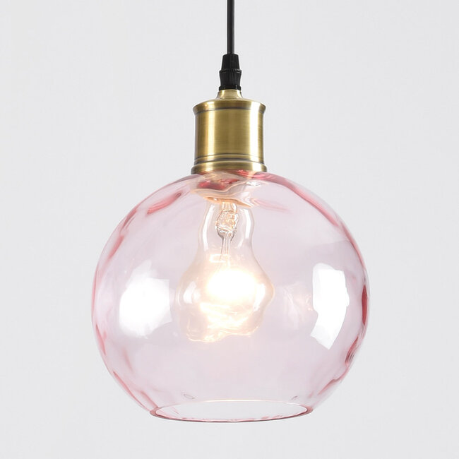 Pendant light Lotte with three colours of glass