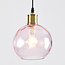 Pendant light with various coloured glass, 3-bulb - Lotte