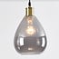 3-light pendant light Verona - black with uniform smoked glass