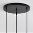 3-light pendant light Verona - amber glass and metal