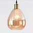 3-light pendant light Verona - amber glass and metal