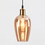 3-light pendant light Verona - amber glass and metal