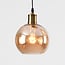 3-light pendant light Verona - amber glass and metal