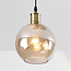 Pendant light 4-light Livia - smoked and cognac glass