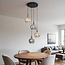 Pendant light 4-light Livia - smoked and cognac glass