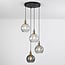 4-light pendant light Livia with glass globes